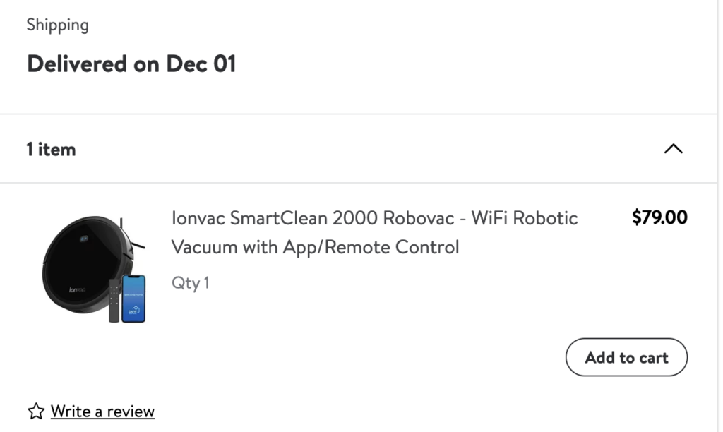 Ionvac SmartClean 2000 Robovac - WiFi Robotic Vacuum with App/Remote Control